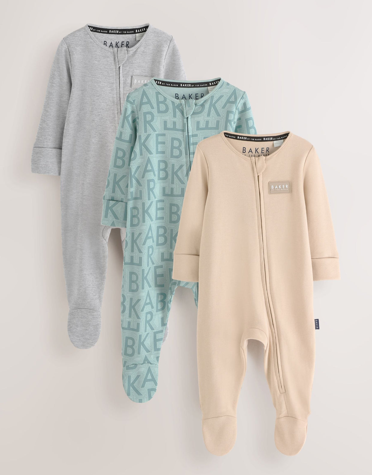 Baker by Ted Baker 3 Pack Sleepsuits