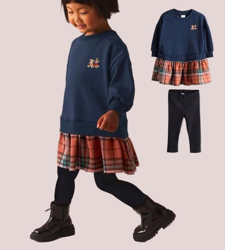 2pcs Sweat Dress & Leggings Set (immediate)