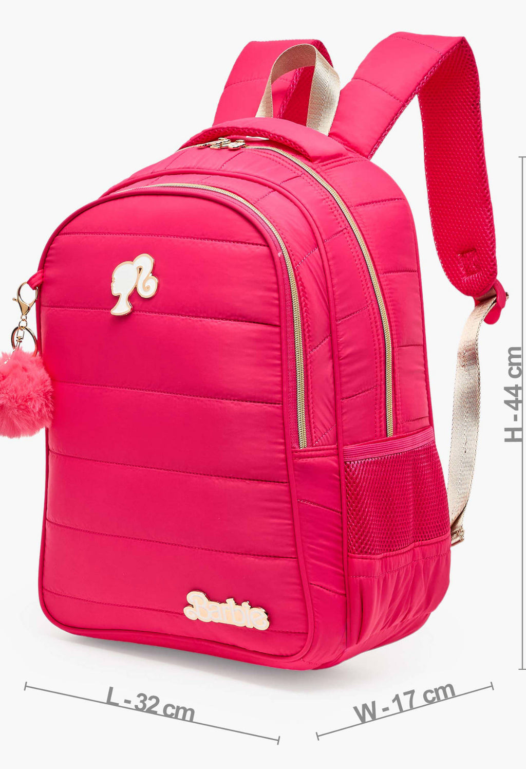 Barbie Textured Backpack - 17 inches