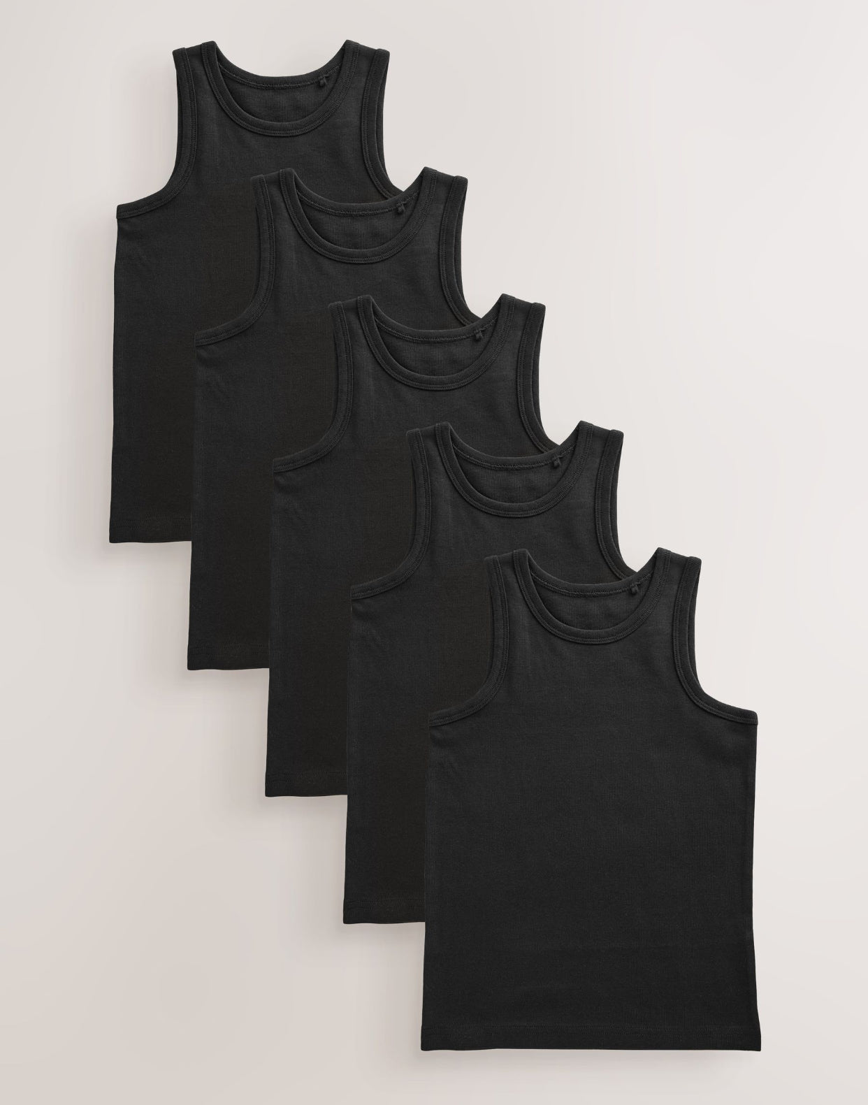 Black Vests 5 Pack