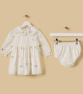 Embroidered Cotton Dress with Bloomers