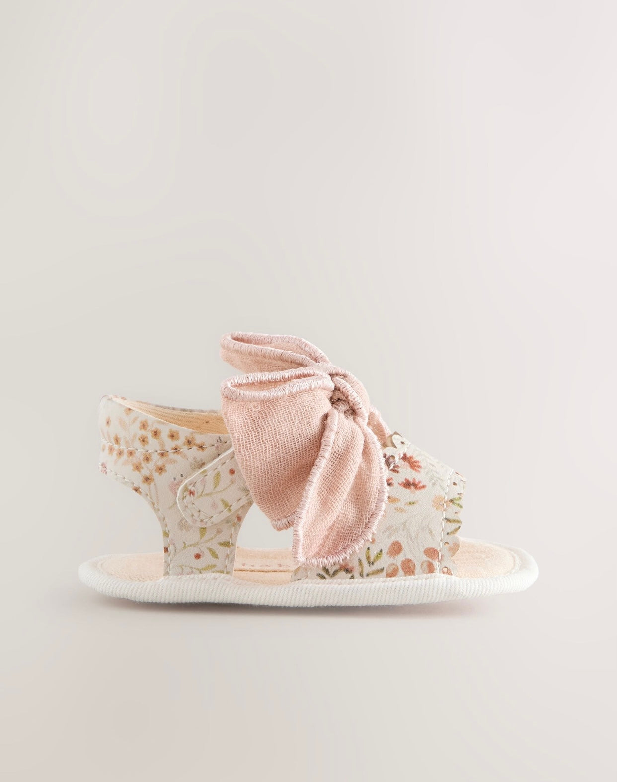 Pink Baby Bow Floral Sandals