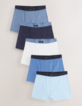 Blue Soft Waistband Trunks 5 Pack