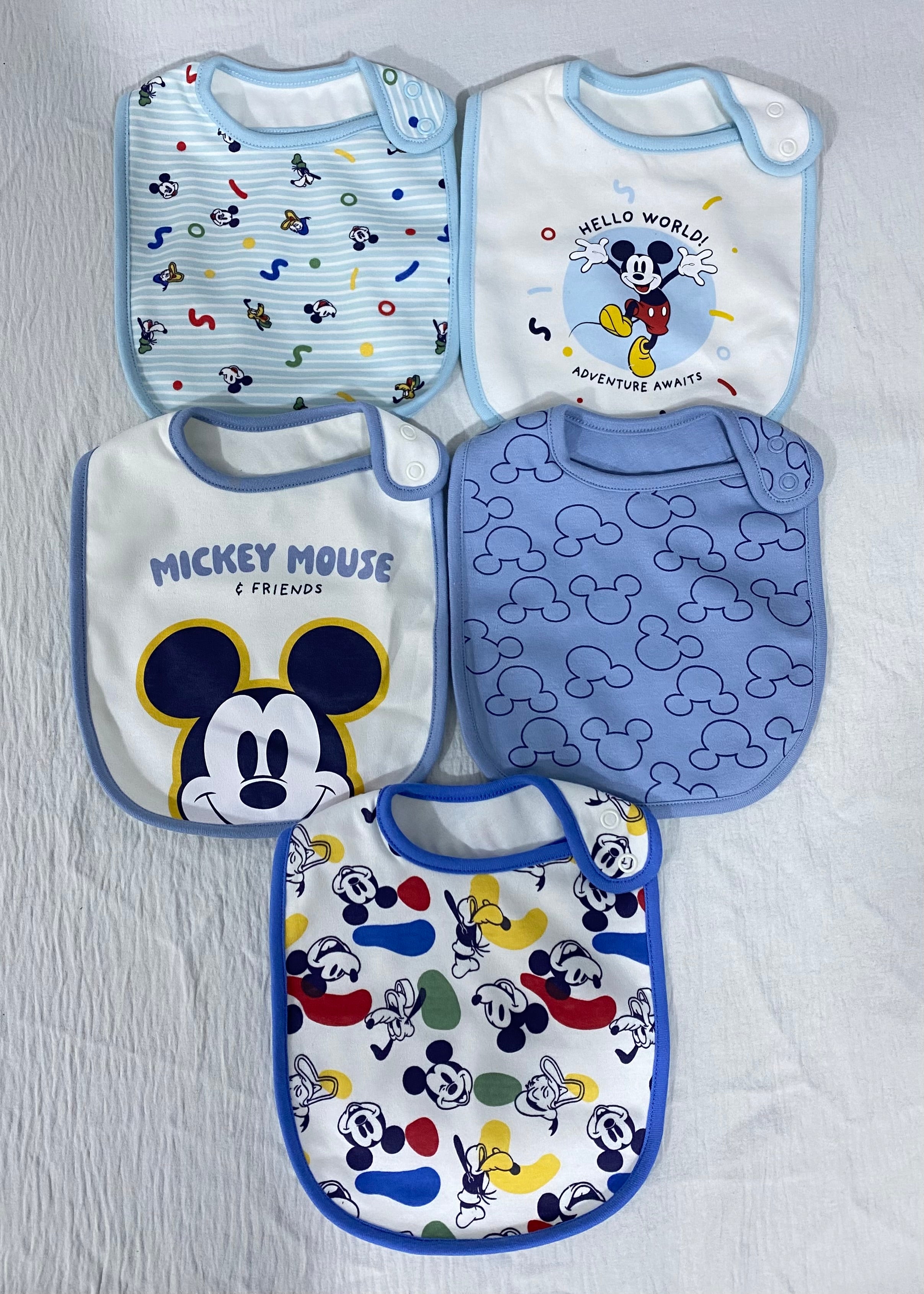 Primark 5Pcs Mickey Mouse Bibs Set (immediate)