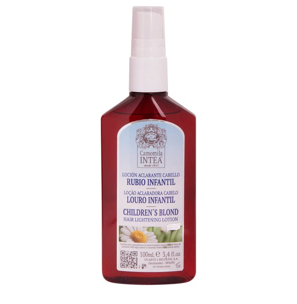 Camomila Intea - Children's Lotion for Natural Blonde Hair - Organic Natural Extract from Chamomile - 100 ml