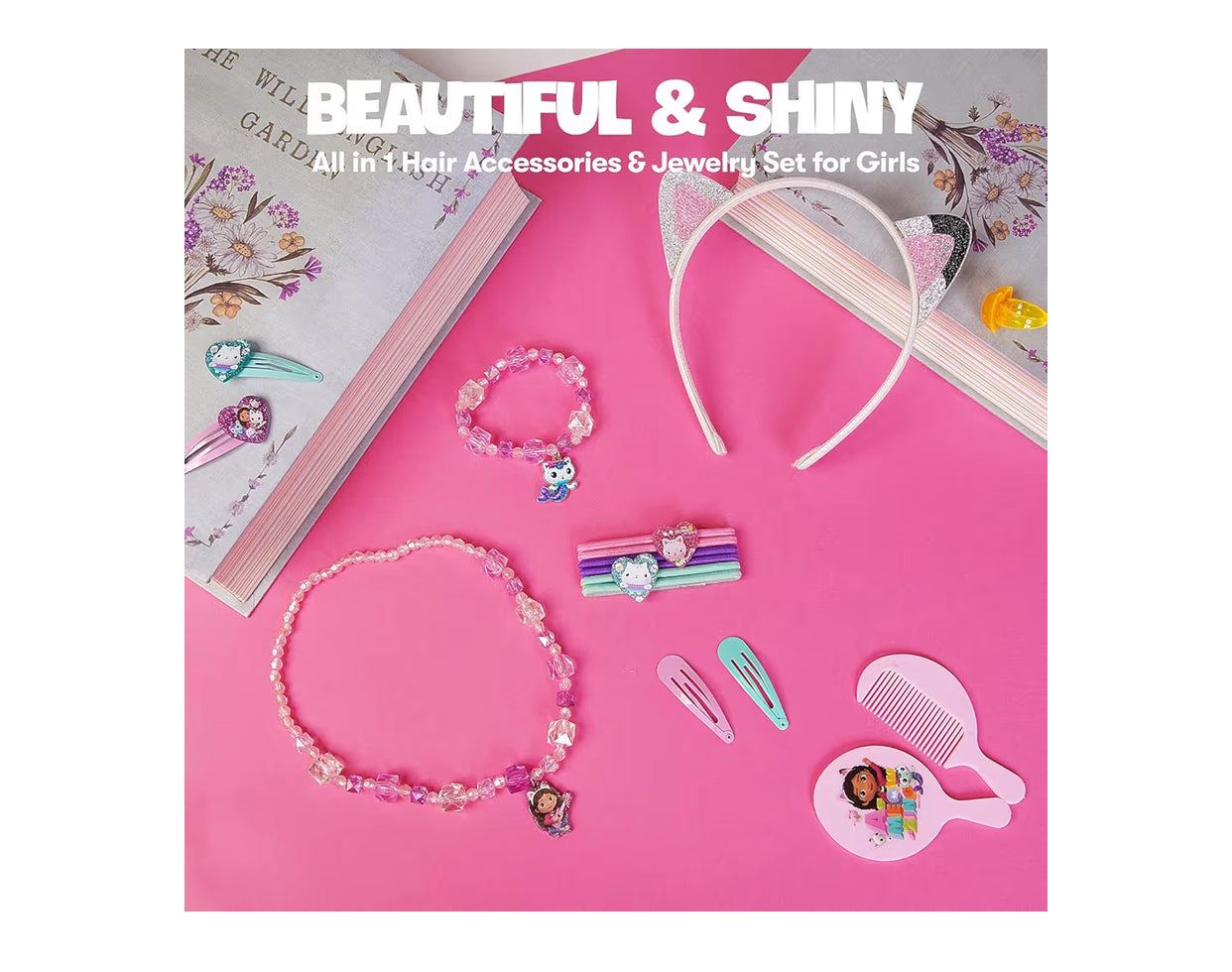 GABBY'S DOLLHOUSE Cat Headband and Jewellery Set