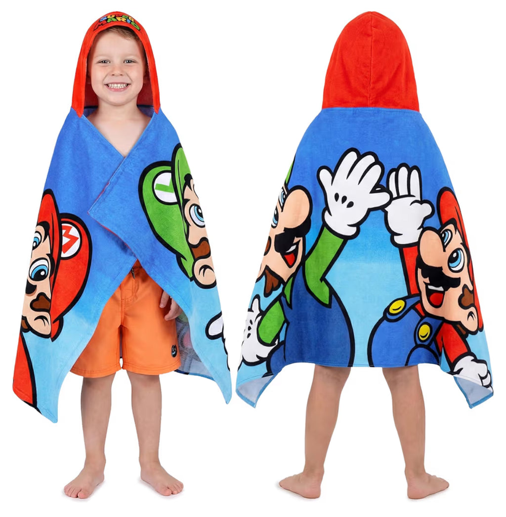 Super Mario Hooded Towels for Boys