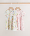 Pink Fairy Baby Short Sleeve Dresse 2 Pack