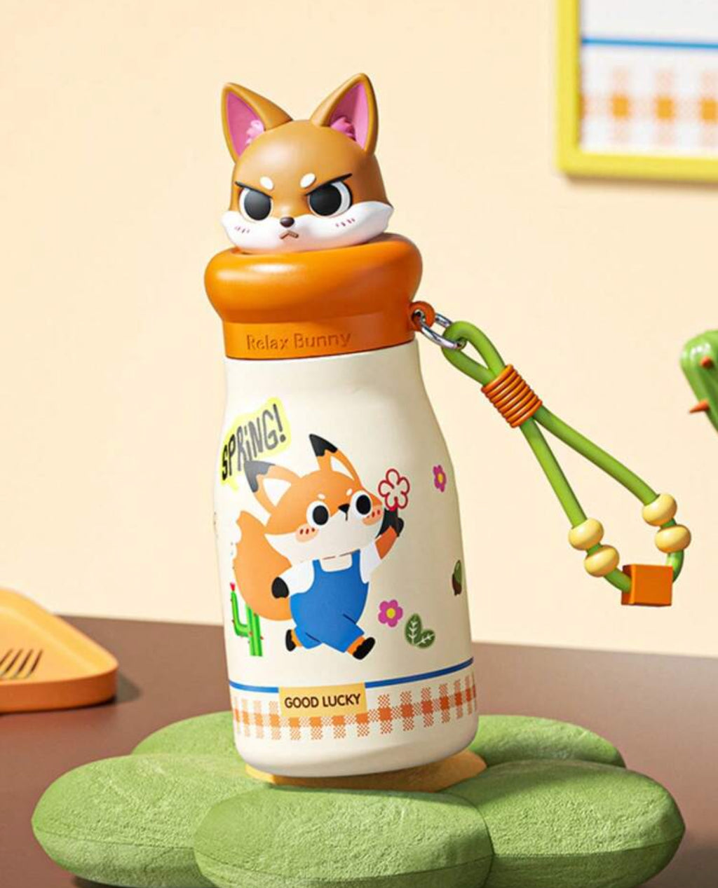 1pc Cute Animal Stainless Steel Insulated Tumbler 450 ml
