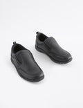 Black Standard Fit (F) School Leather Loafers