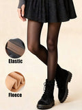 1pc Black Thermal Lined Tights (immediate)
