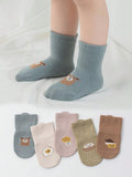 5pairs Non-Slip Multicolor Baby Socks