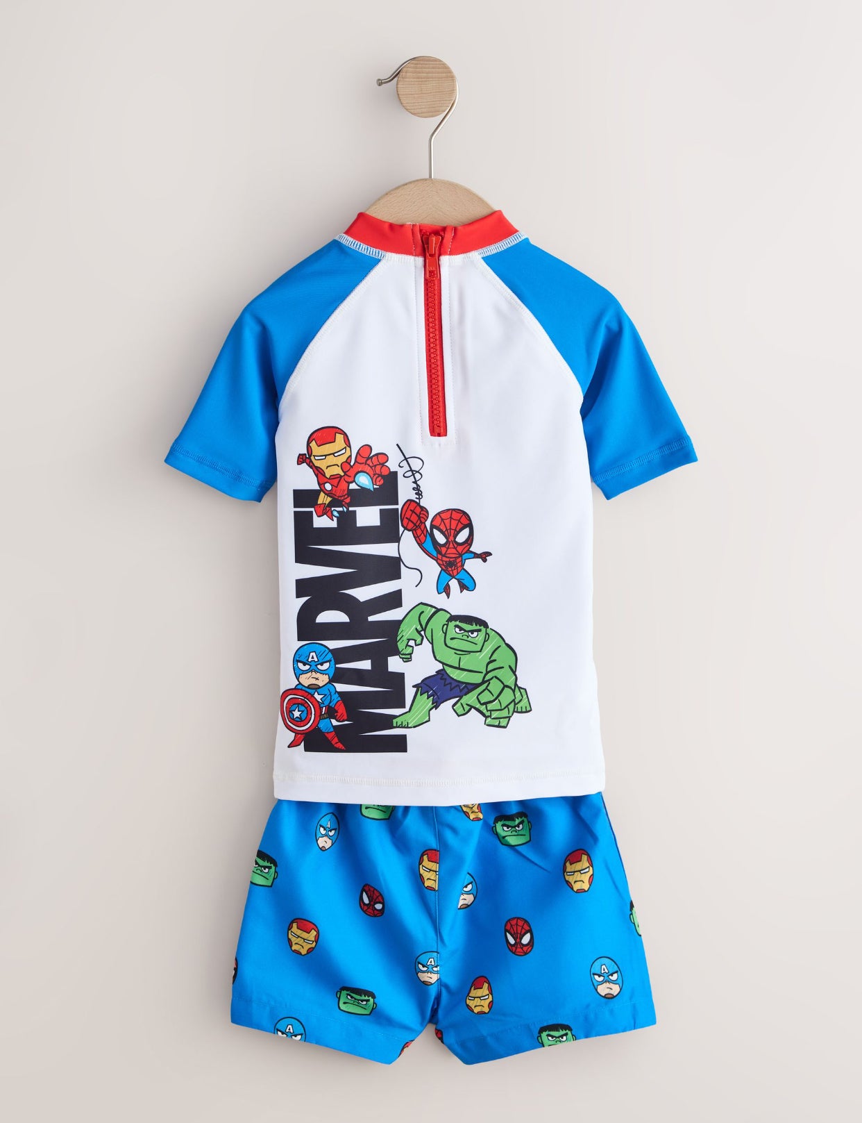 Marvel Rash Vest and Swim Shorts Set