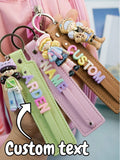 Custom Villain Letter Leather Personalised Keychain