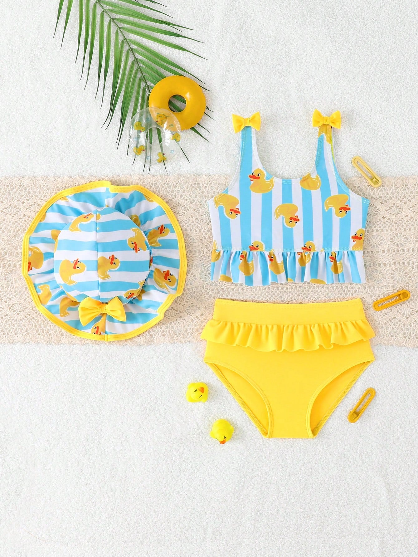 Baby Girl Duck Swimsuit Set