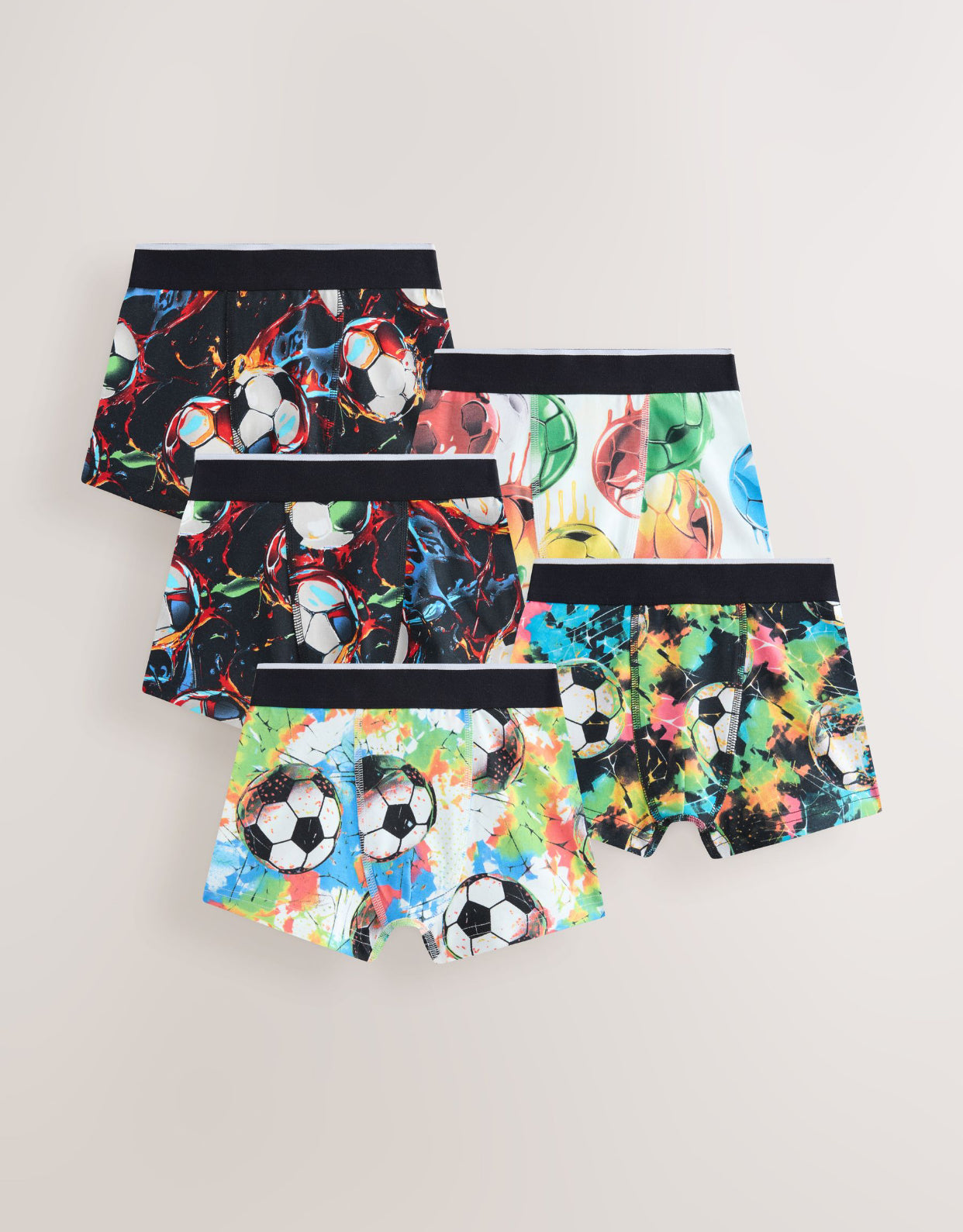Black Chrome/Multi Football Boxers 5