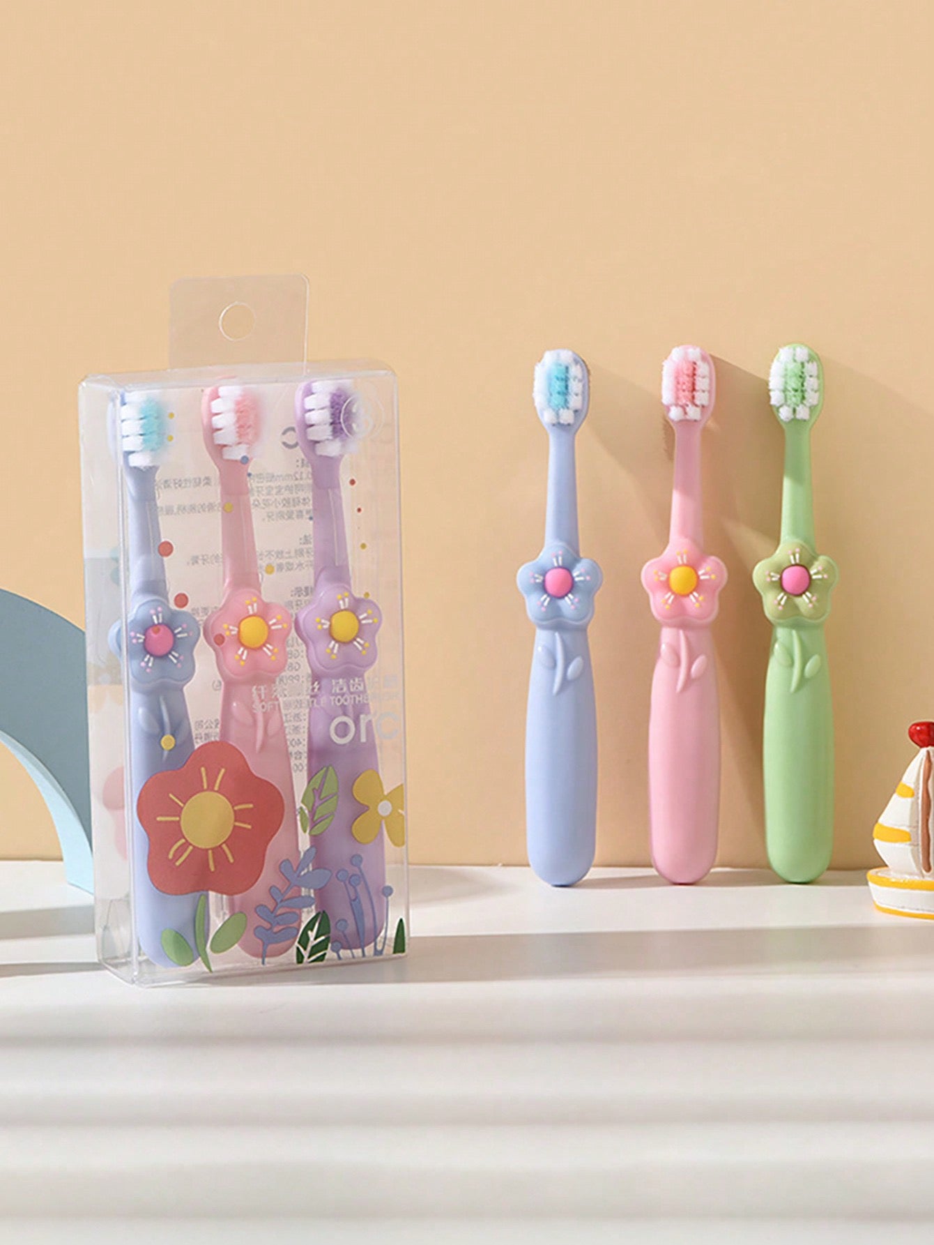 3pcs/Set Random Color Toothbrush Set (immediate)