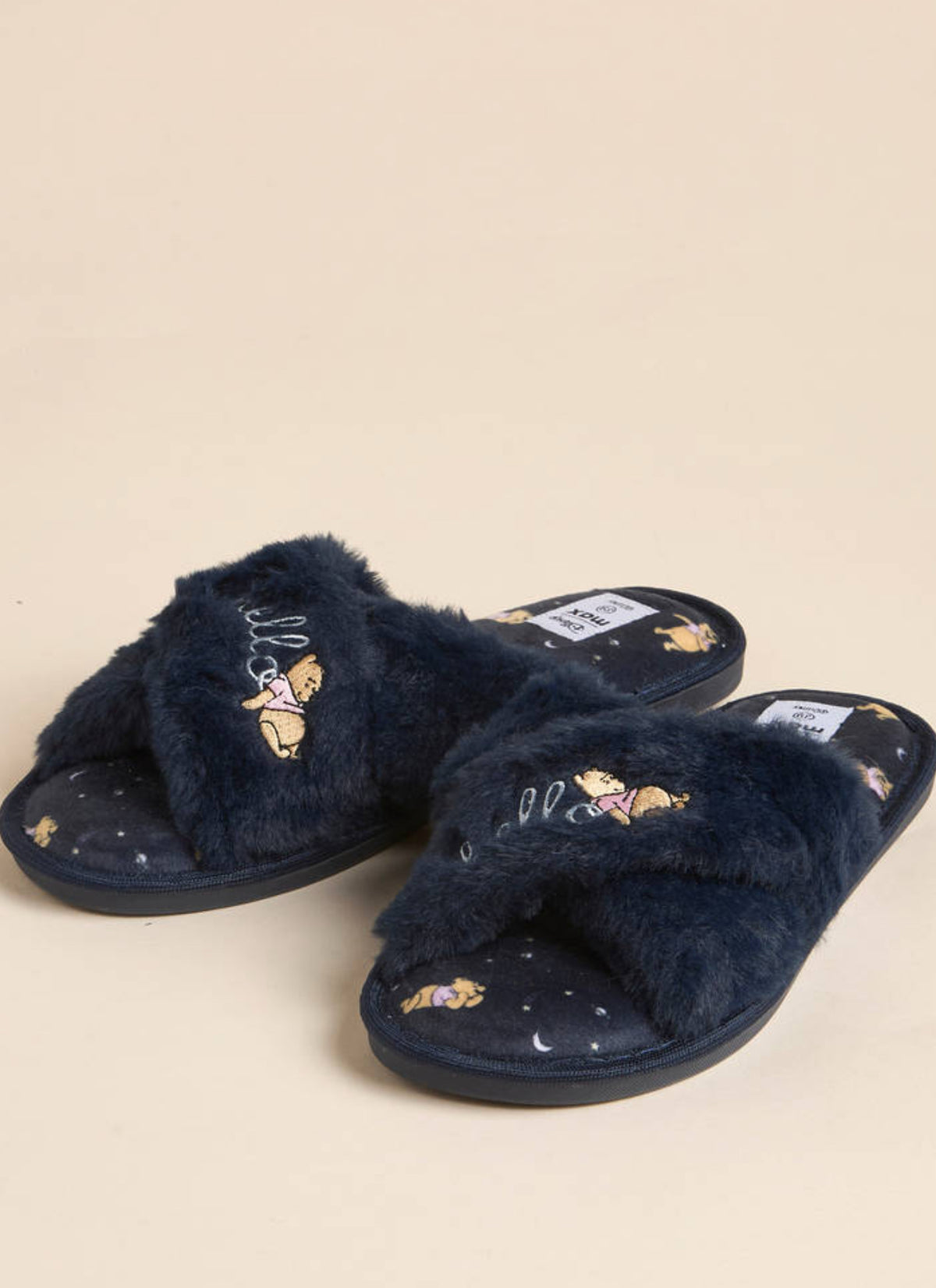 Winnie the Pooh Embroidered Bedroom Slippers