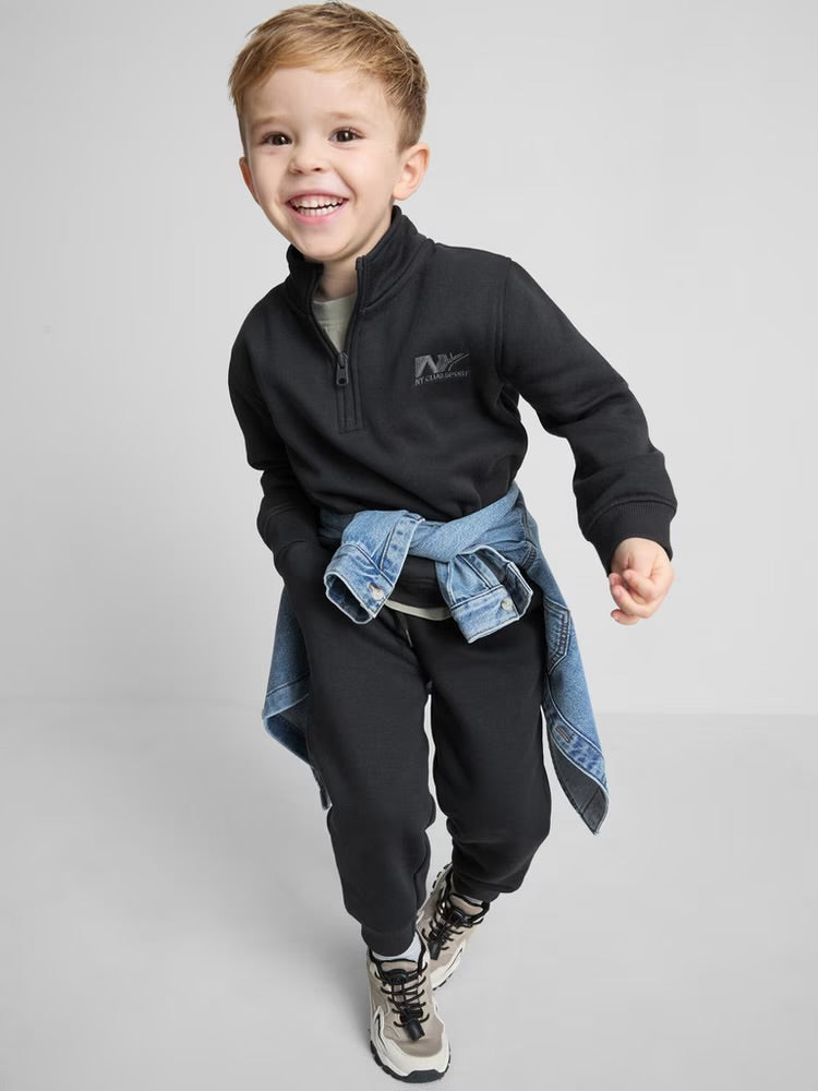 Funnel Neck Sweatshirt and Cuffed Joggers Set