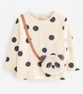 Girl Polka Dot Panda T-shirt (immediate)