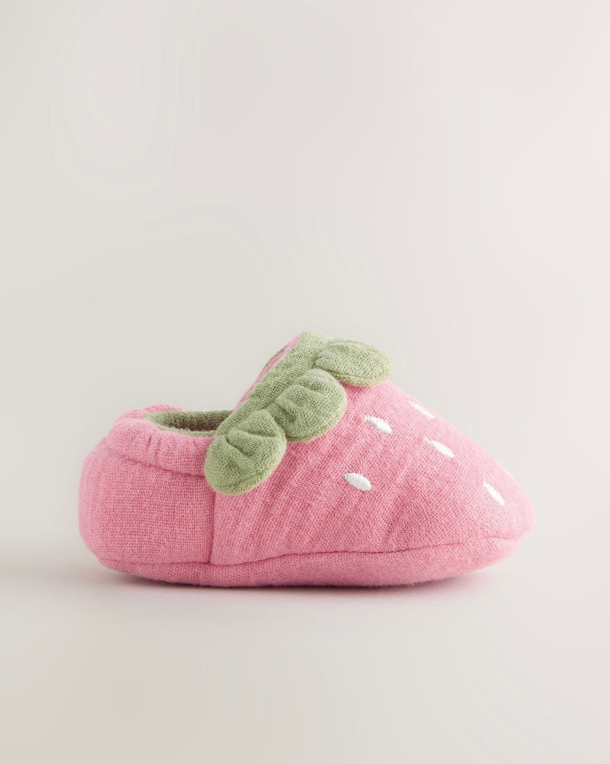 Pink Strawberry Baby Slip-On Shoes