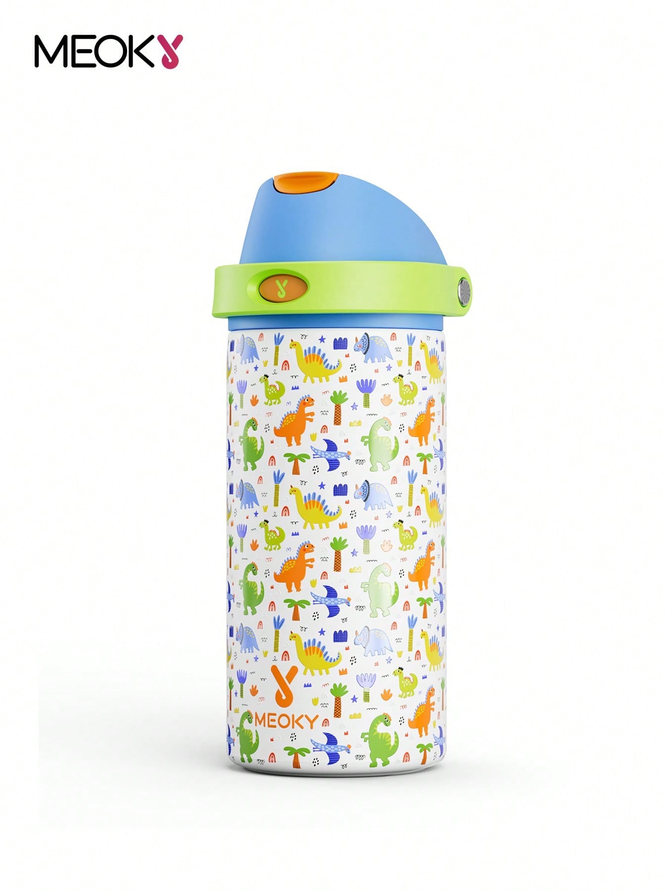 Meoky 530 ml Vacuum Insulated Water Bottle With 2-In-1 Straw And Spout Lid
