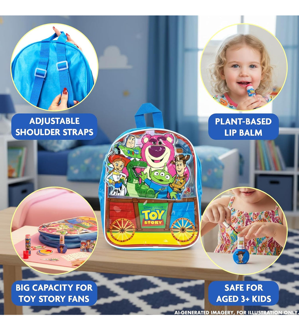 Toy Story Backpack Makeup Set with Cosmetics & Accessories