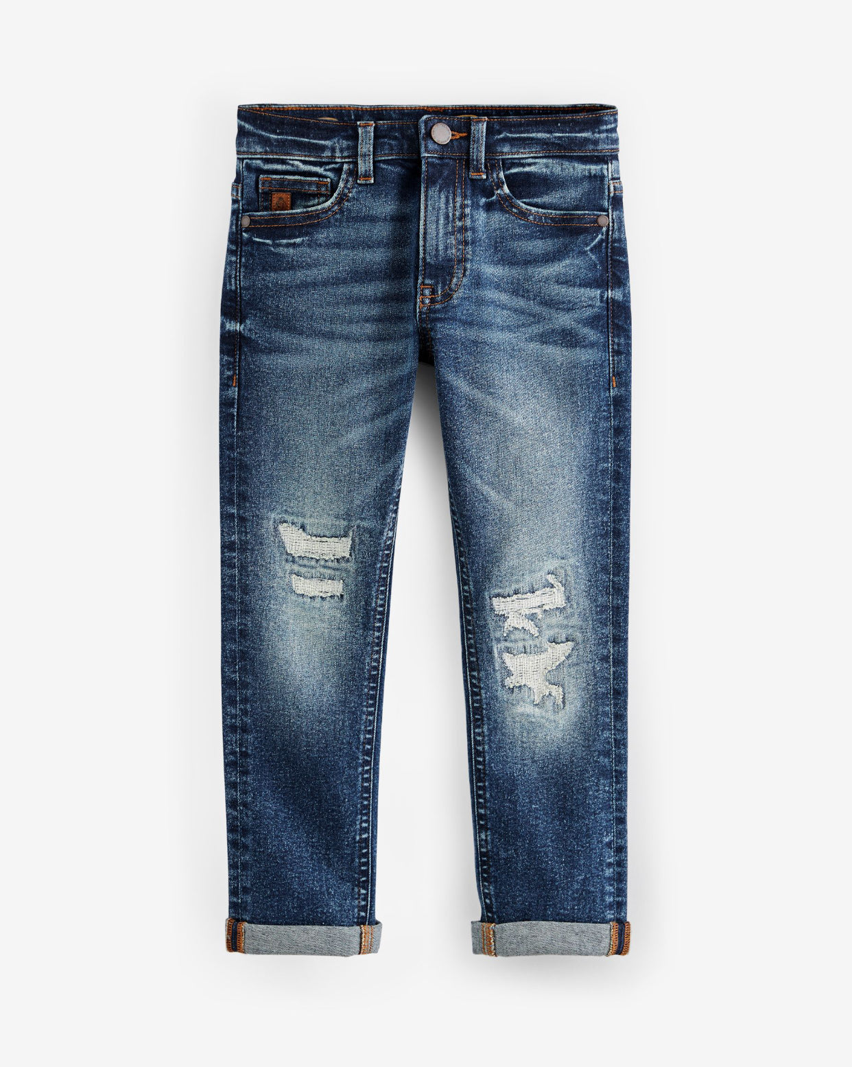 Mid Blue Distressed Jeans
