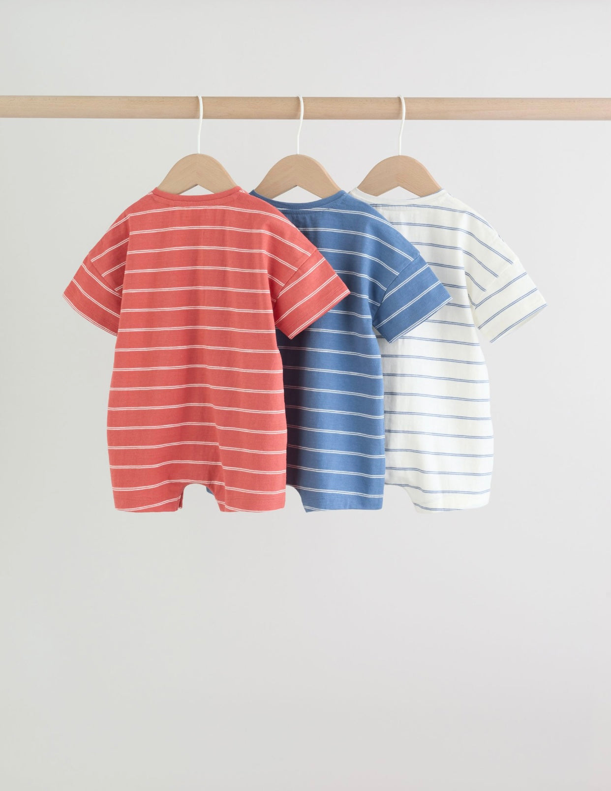 Stripe Jersey Baby Rompers 3 Pack