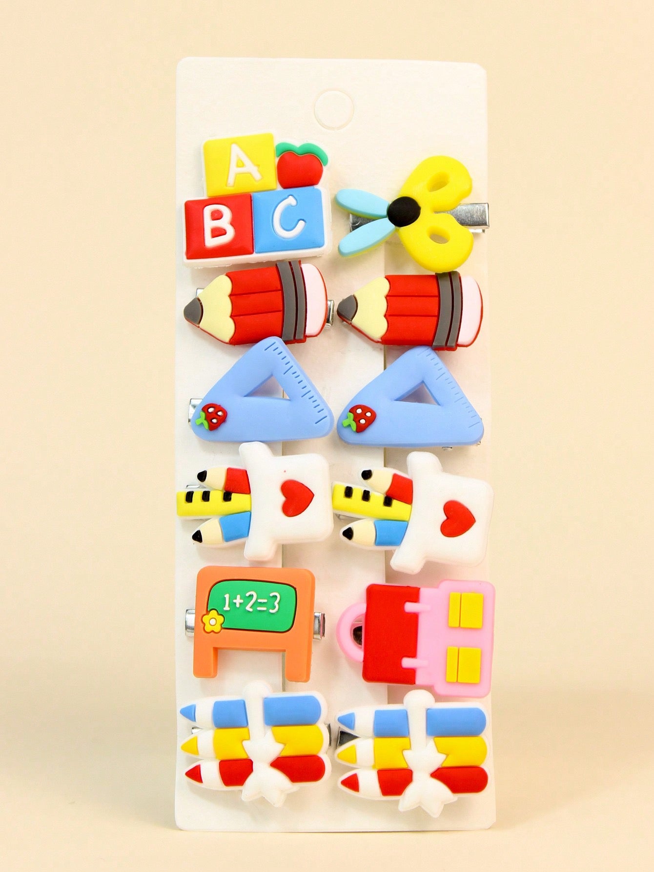 12pcs school hair clips