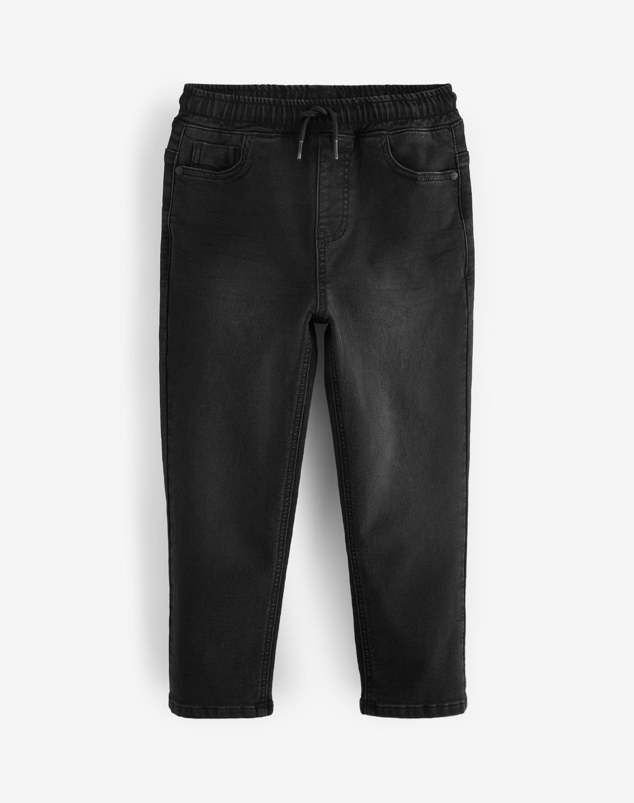 Black Loose Fit Stretch Elasticated Waist Jeans
