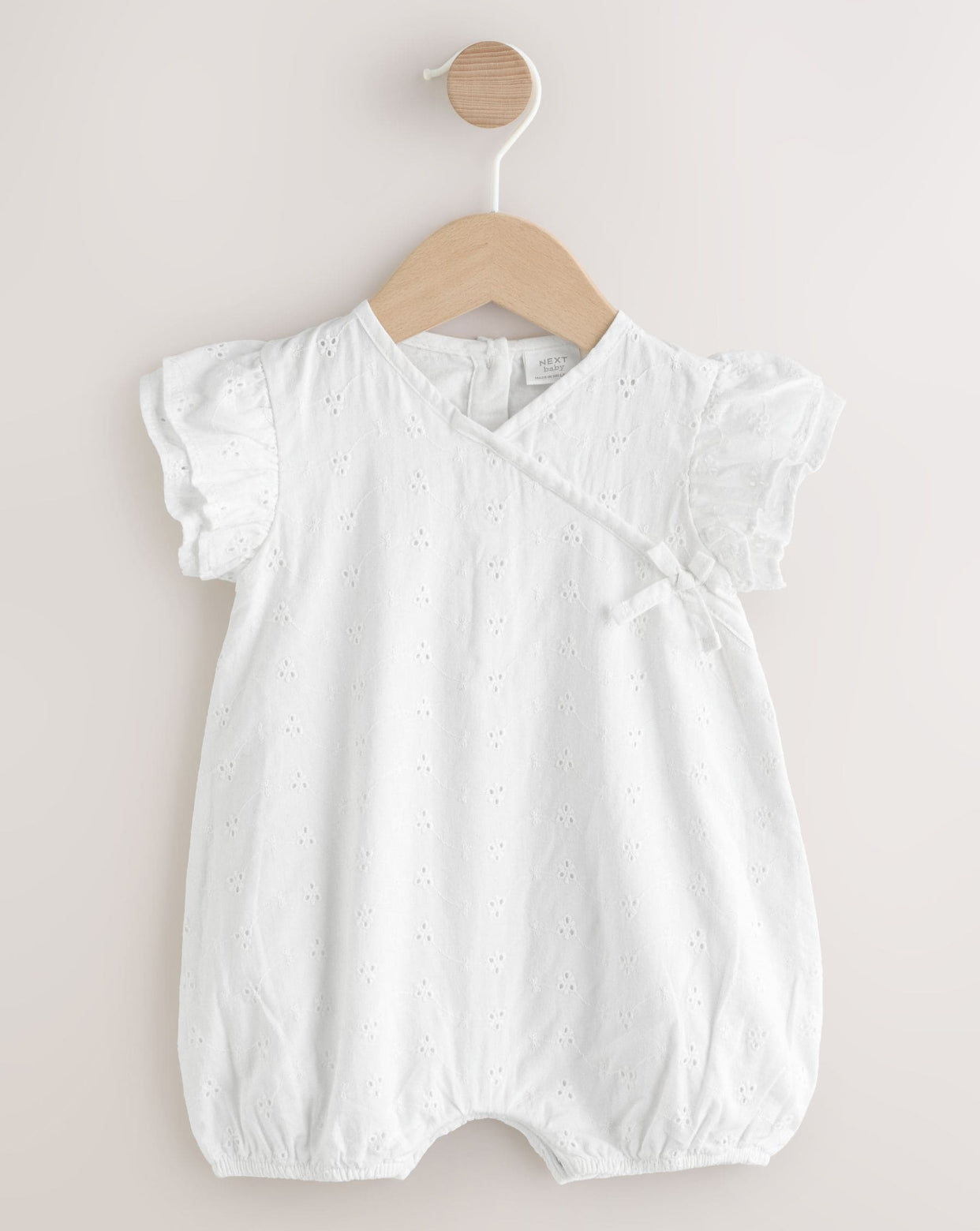 White Broderie Baby Romper