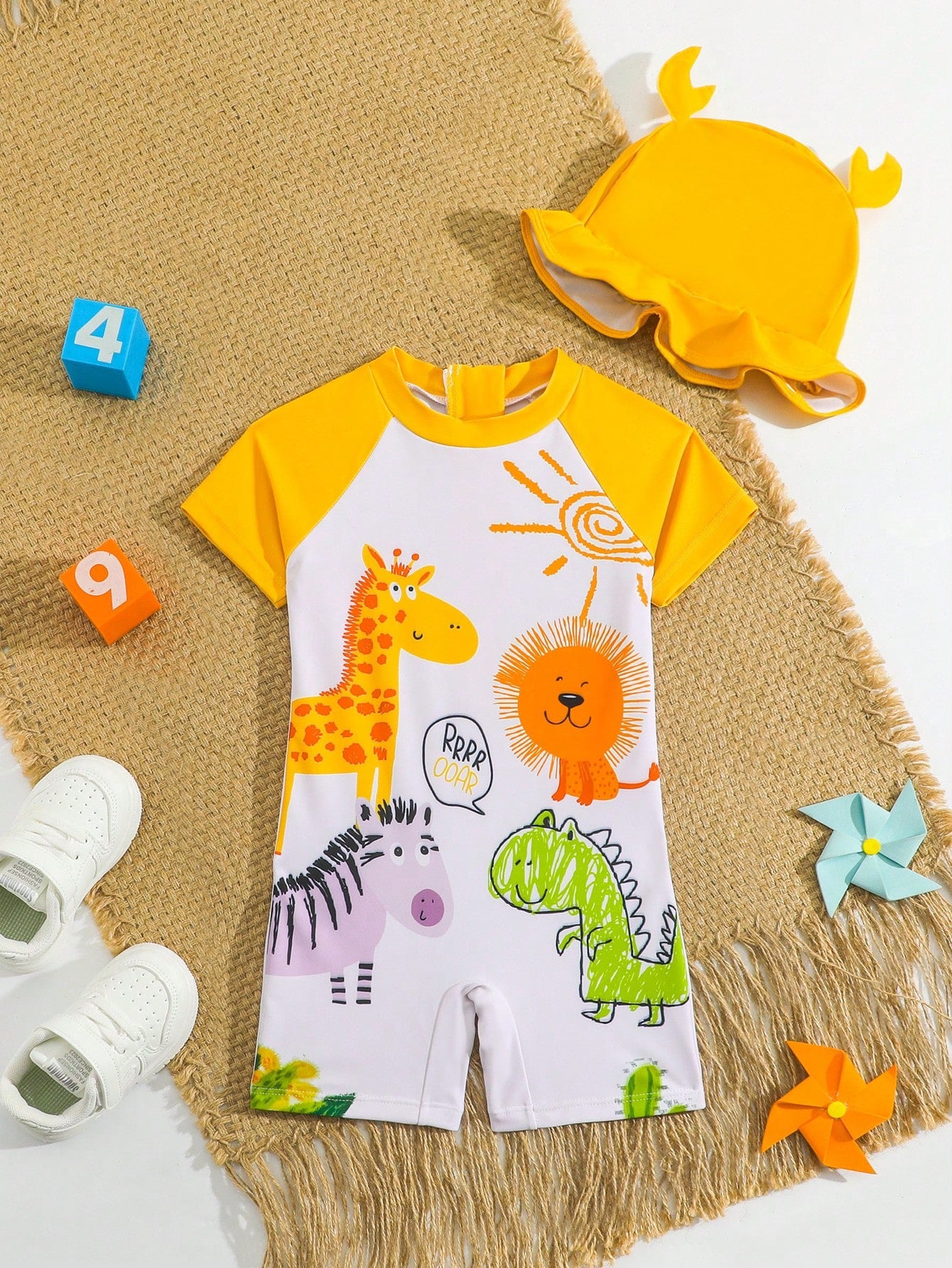 Baby Boy Safari Swimsuit (immediate)