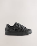 Black 2V Butterfly School Trainers