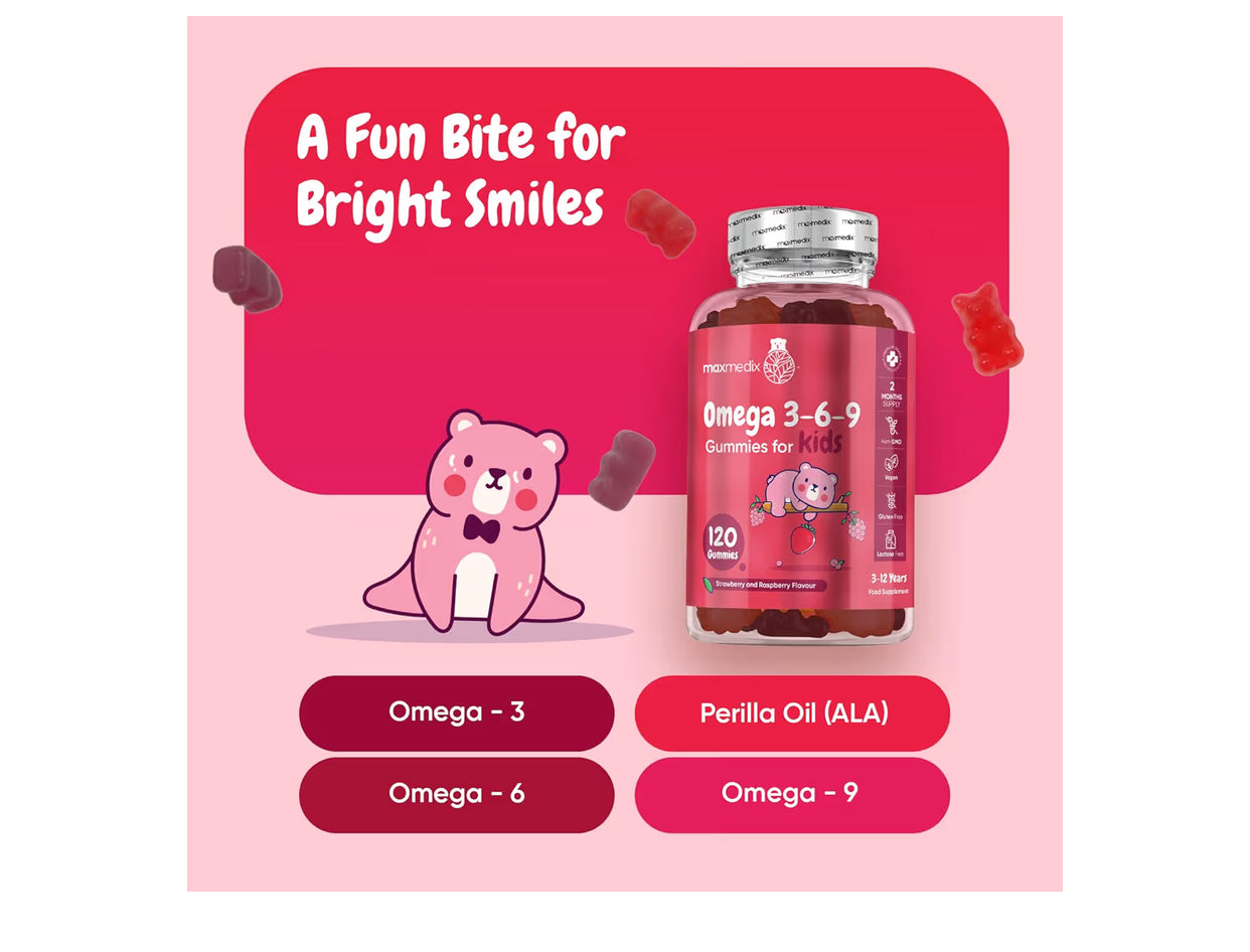 Omega 3 6 9 Gummies for Kids - 2 Months Supply