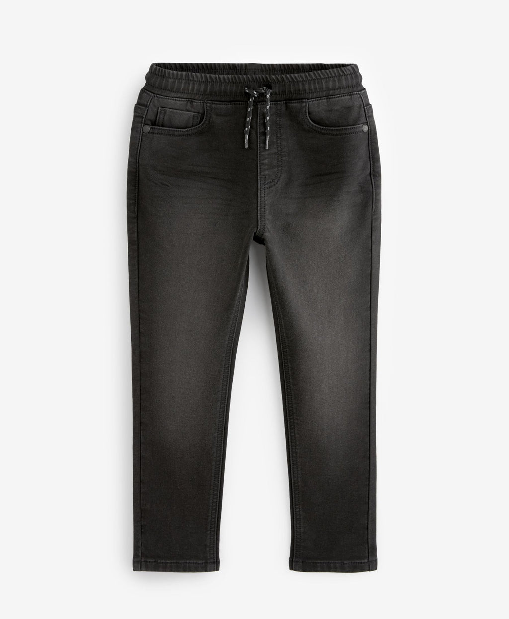 Black Regular Fit Stretch Elasticated Waist Jeans