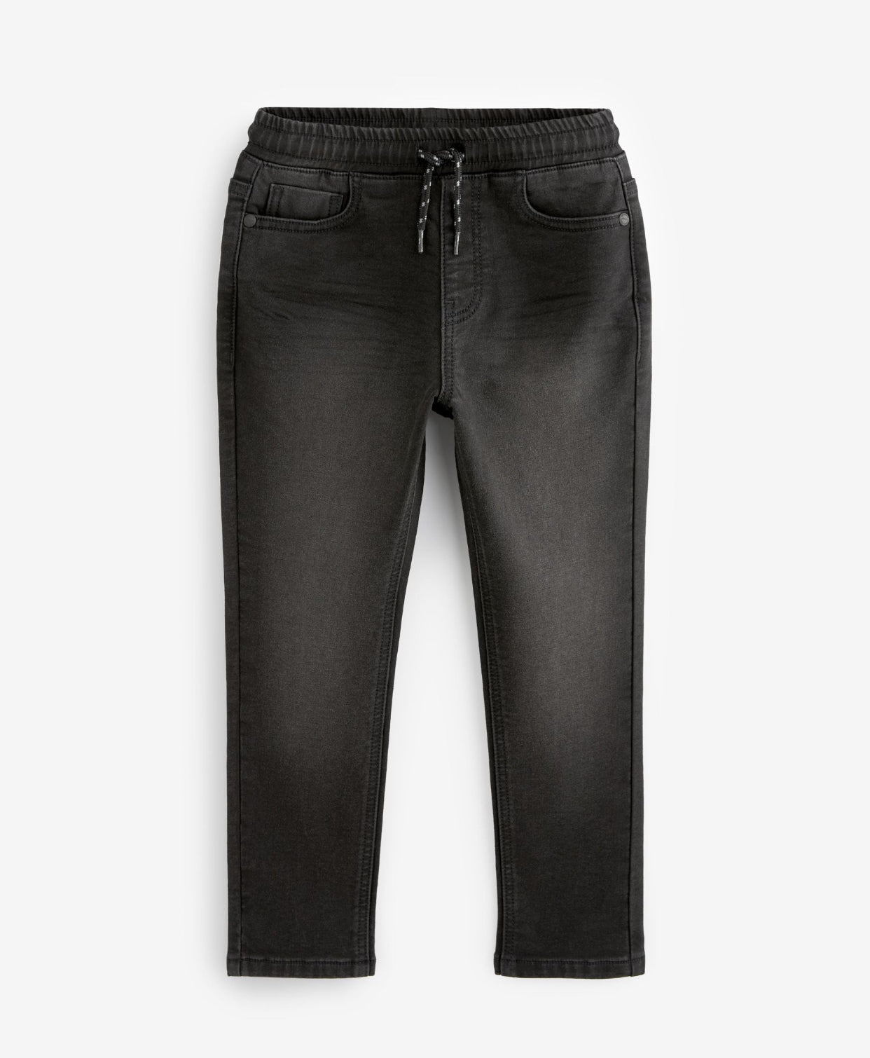 Black Regular Fit Stretch Elasticated Waist Jeans