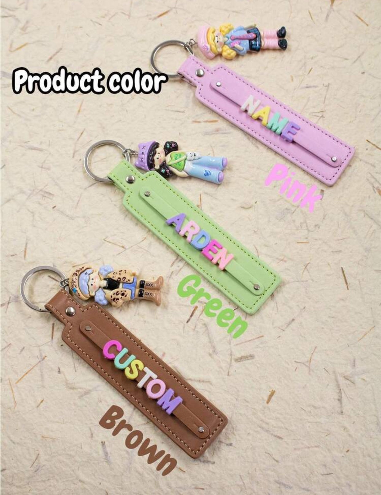Custom Villain Letter Leather Personalised Keychain