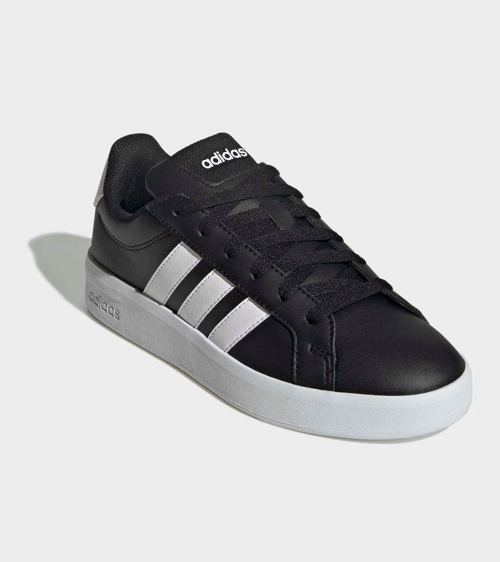 adidas Black/White Grand Court 3.0 Junior Trainers