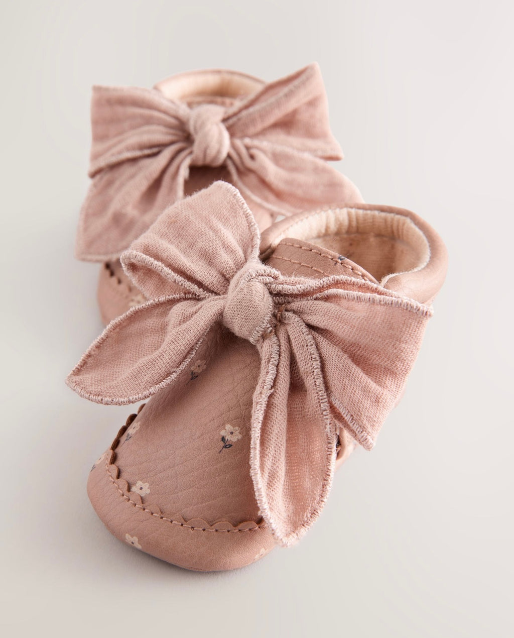 Pink Rust Baby Floral Print Boots