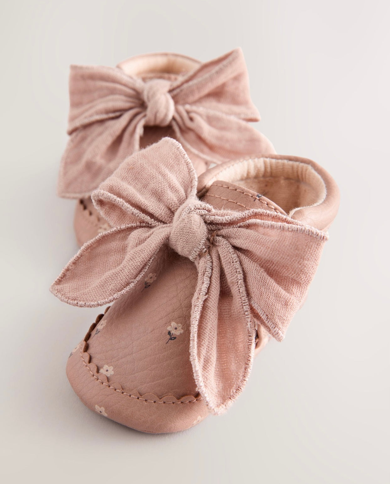 Pink Rust Baby Floral Print Boots