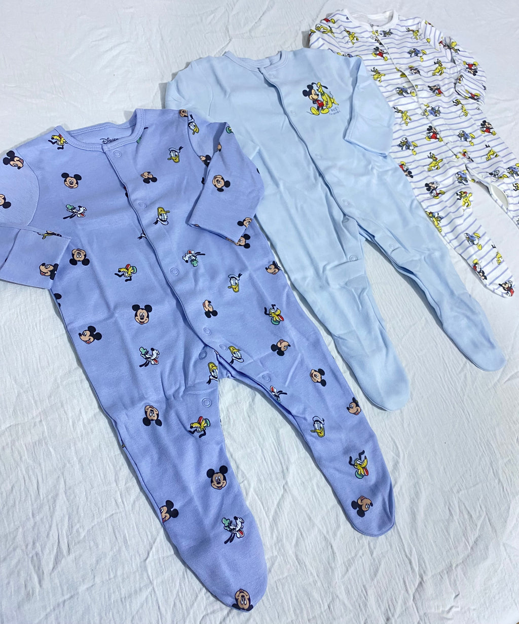 Mickey Mouse 3pack Sleepsuit set (immediate)