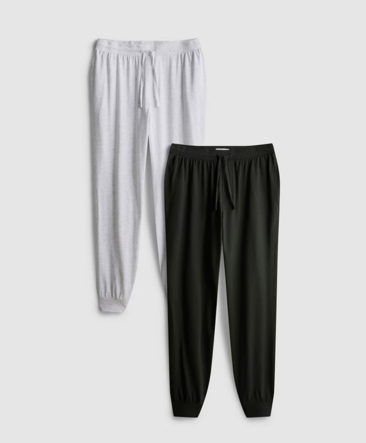 A set of two pyjama bottoms with drawstring waistlines
