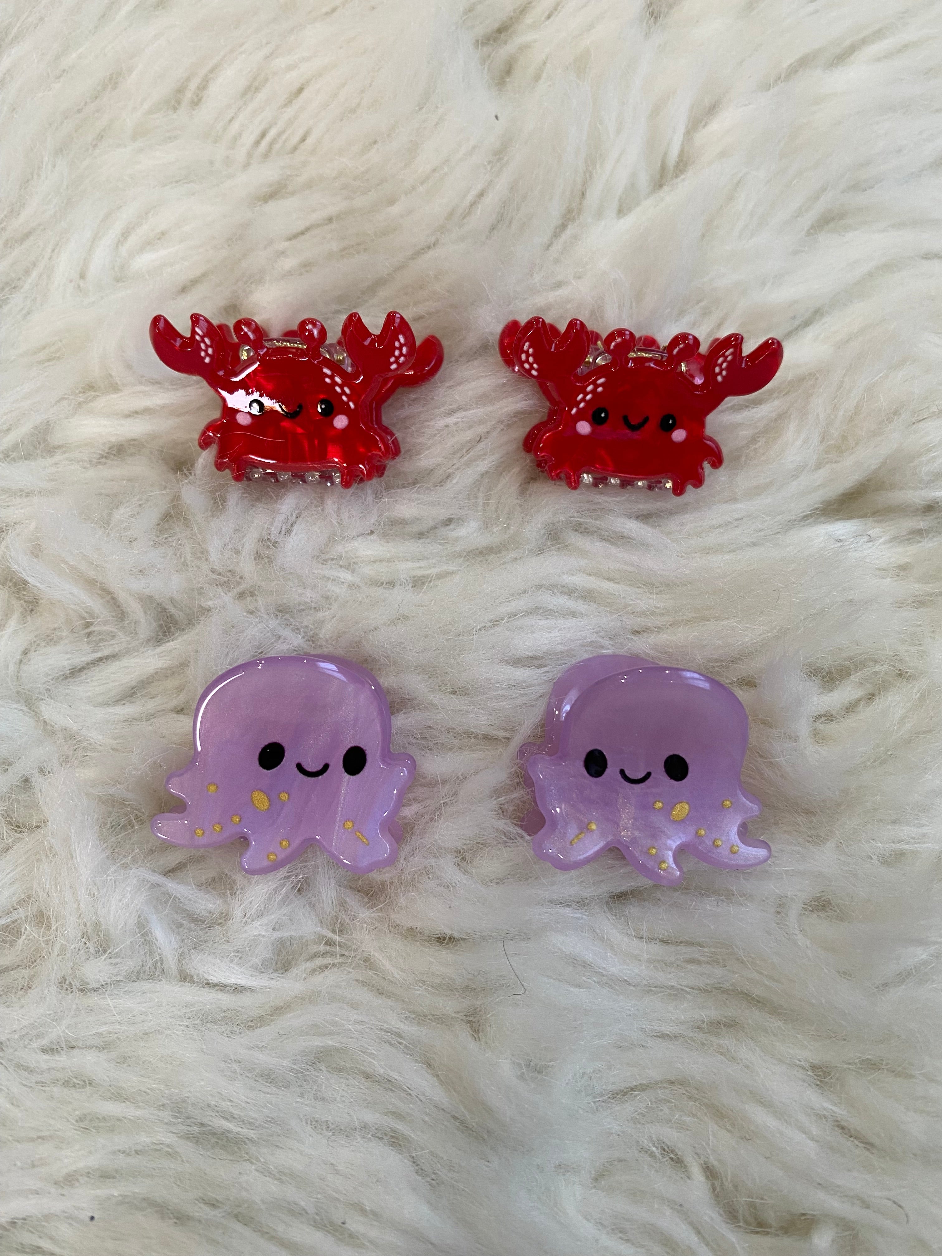 4pcs Ocean Mini Hair Clips