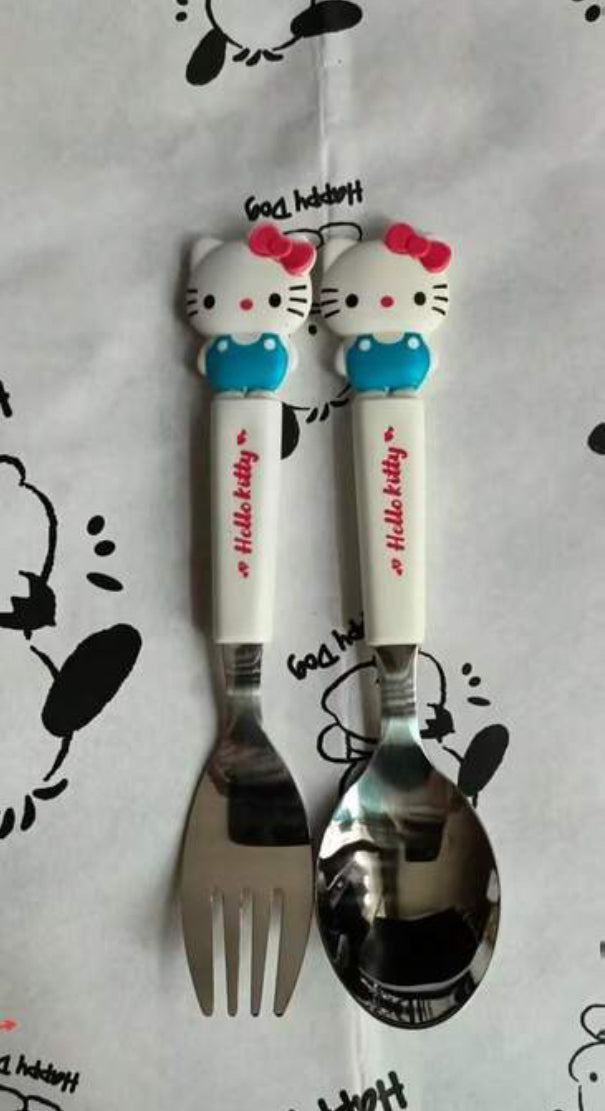 SANRIO 1set Authorized Stainless Steel Portable Cutlery Set (immediate)