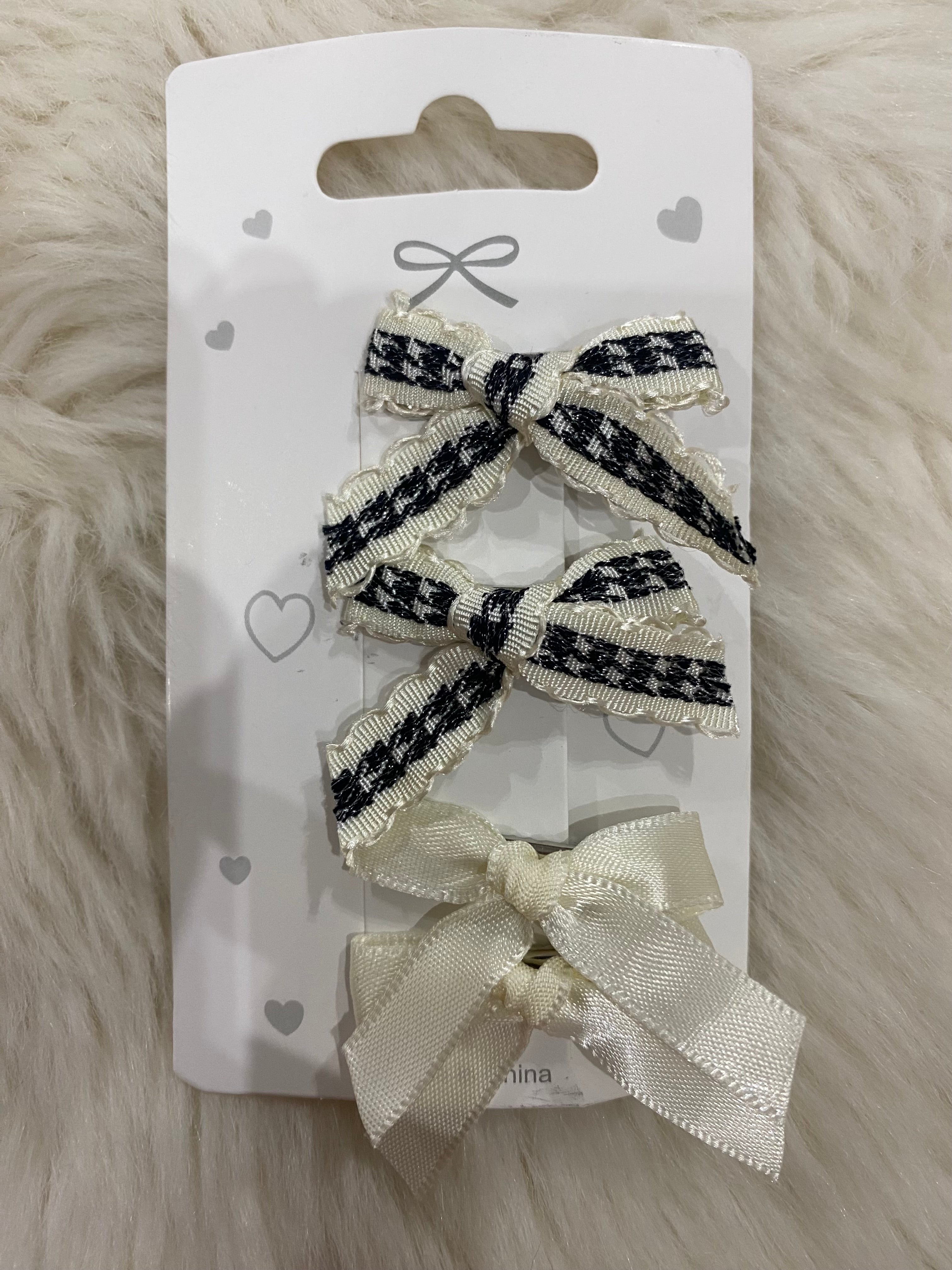 4pcs mini bow clips