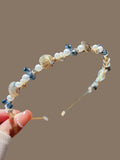 Boho Shell & Faux Pearl Decor Headband (immediate)