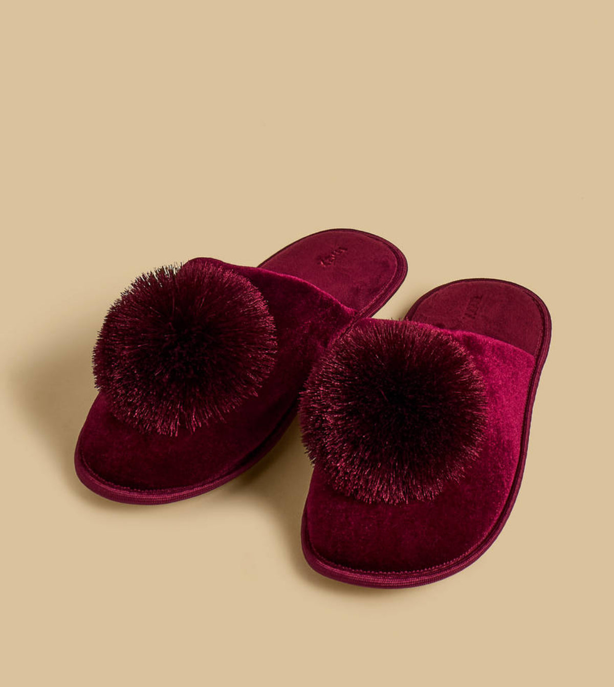 Pom Pom Accent Bedroom Mules