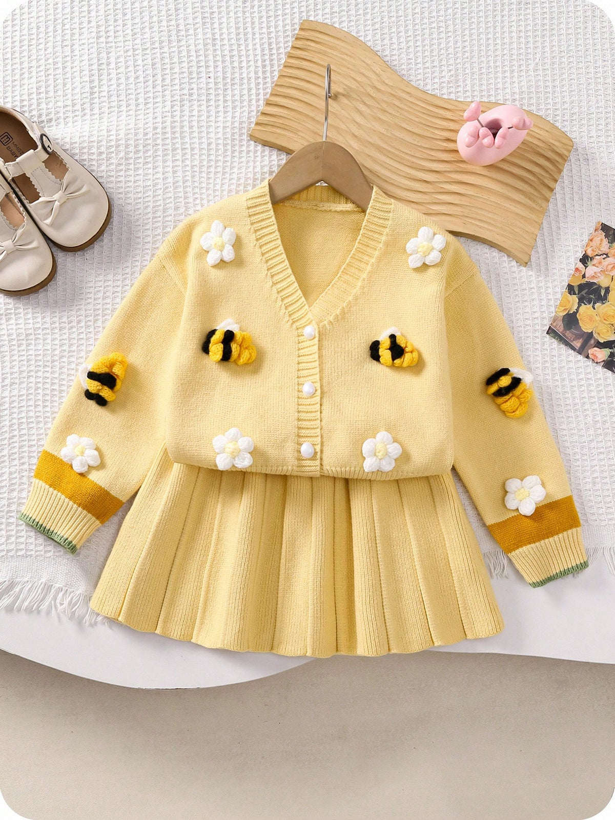 Young Girl 2pcs Knitwear Set
