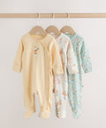 Yellow Baby Sleepsuits 3 Pack